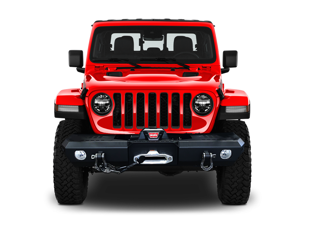 Warrior bumper on red Jeep