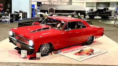 The Custom Shop red restomod at show