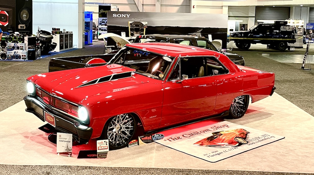 The Custom Shop red restomod at show
