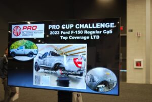 PCC display screen at SEMA 2023