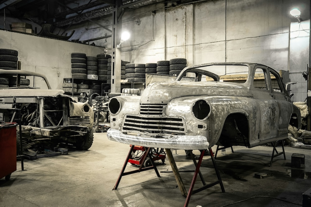 Restoration shop interior