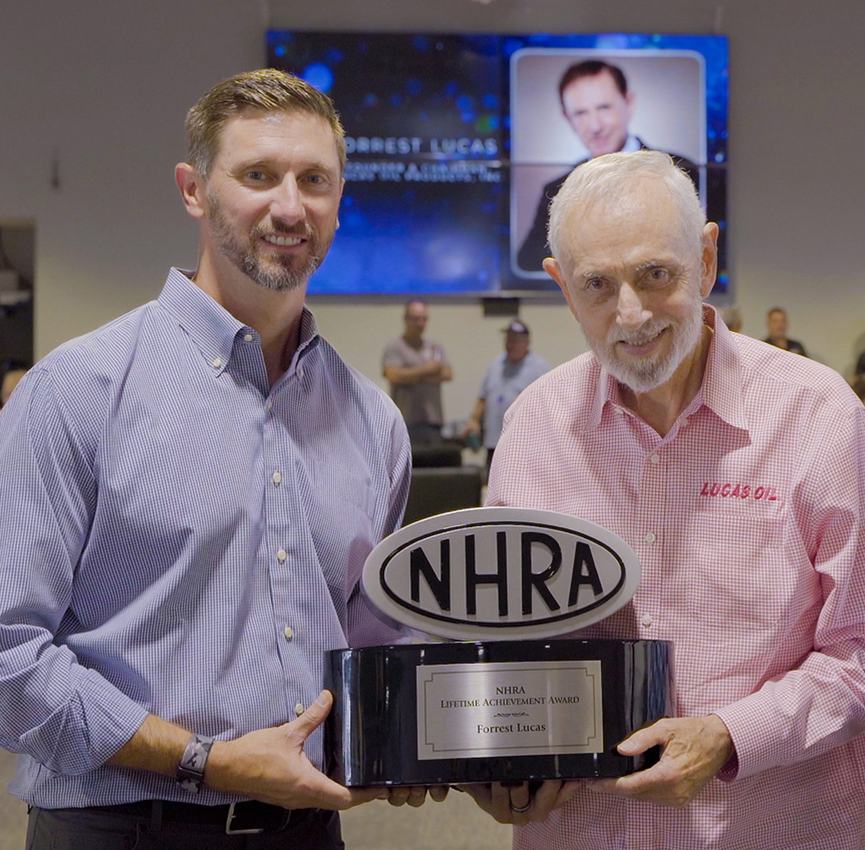 Lucas Oil Founder Forrest Lucas Awarded NHRA Lifetime Achievement Award | THE SHOP