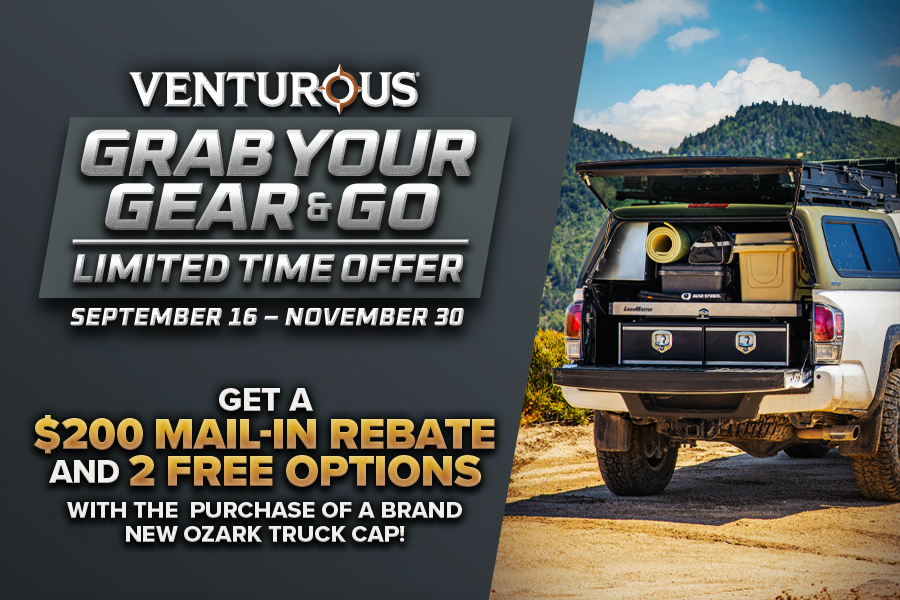 Venturous Truck Tops' 'Grab Your Gear & Go' Consumer Deal | THE SHOP