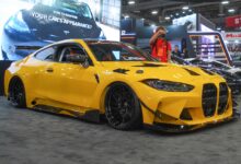 Yellow BMW at SEMA