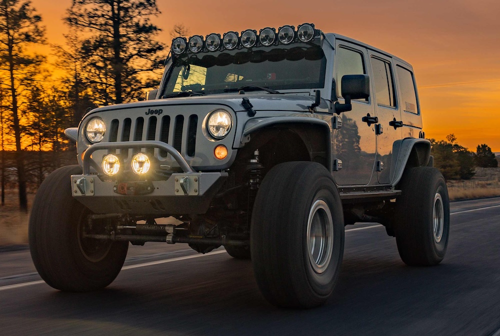 KC lights on Jeep