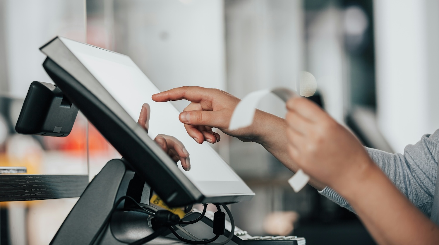 finger tapping cash register