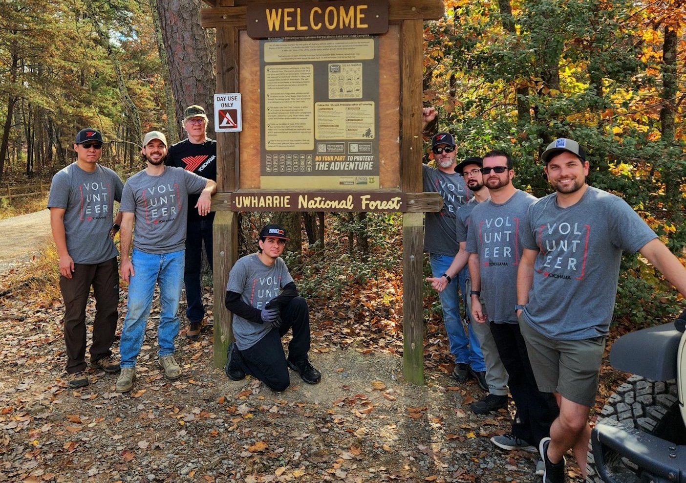 Yokohama Tire volunteers at trailhead