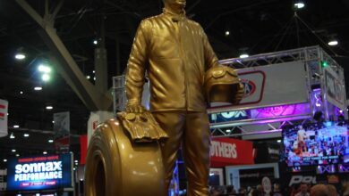 giant Wally at nhra sema booth