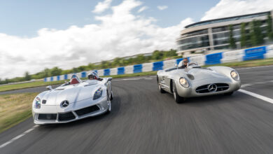 Goodwood Festival of Speed with two Mercedes-Benz on the tracke