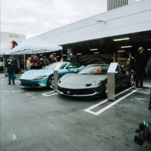 Cars at Petersen Museum Cruise-in charity event