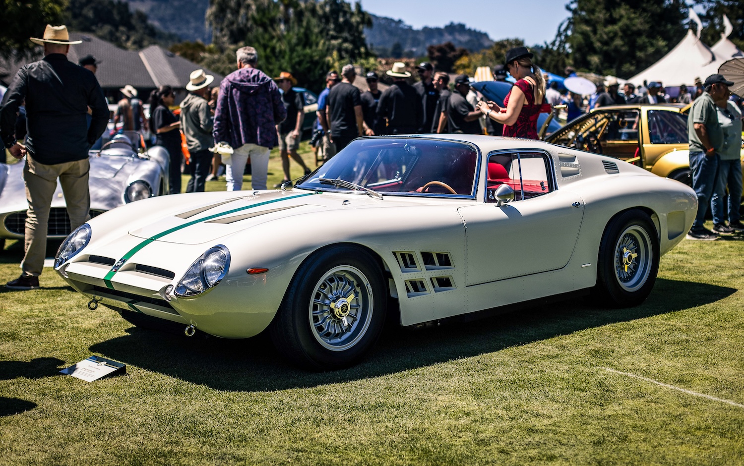 Car on display outside at The Quail