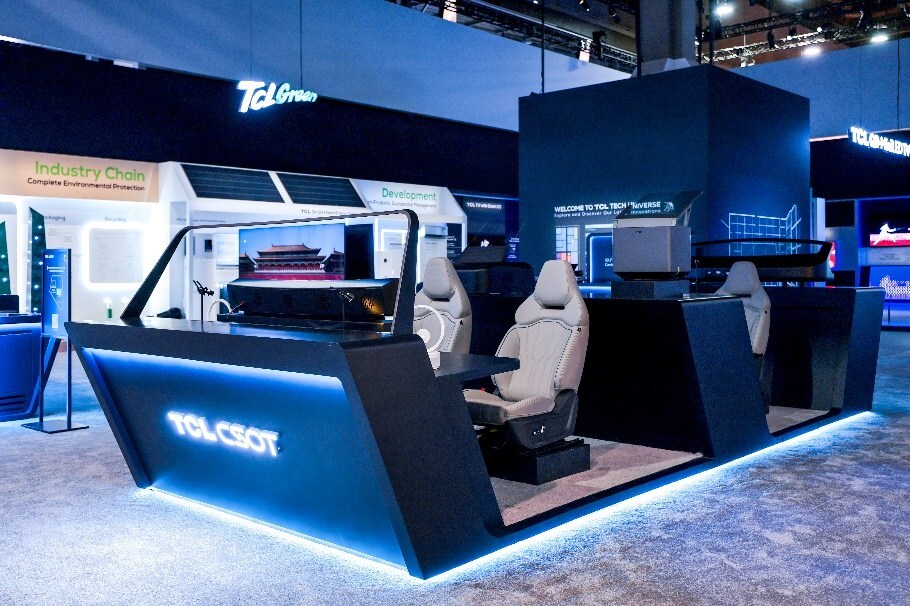 TCL CSOT's automotive display zone at CES 2025