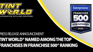 Tint World Named in Entrepreneur's Franchise 500