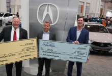 MADA and WANADA present checks to Identity in support of Latino Youth Automotive Career Program