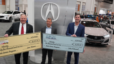 MADA and WANADA present checks to Identity in support of Latino Youth Automotive Career Program