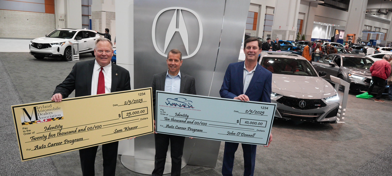 MADA and WANADA present checks to Identity in support of Latino Youth Automotive Career Program