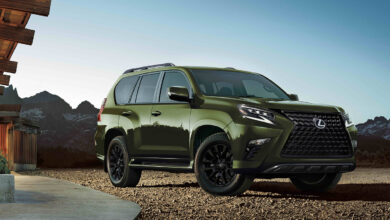 2022 Lexus GX parked in front of building