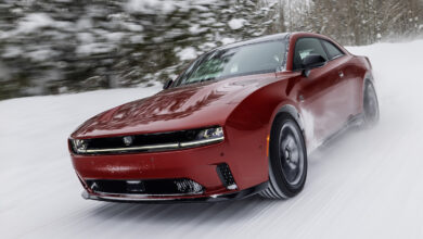 2025 Dodge Charger Daytona driving in snow