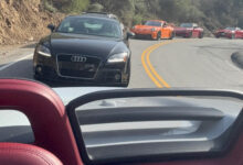 Cars driving in Rally Way event in California