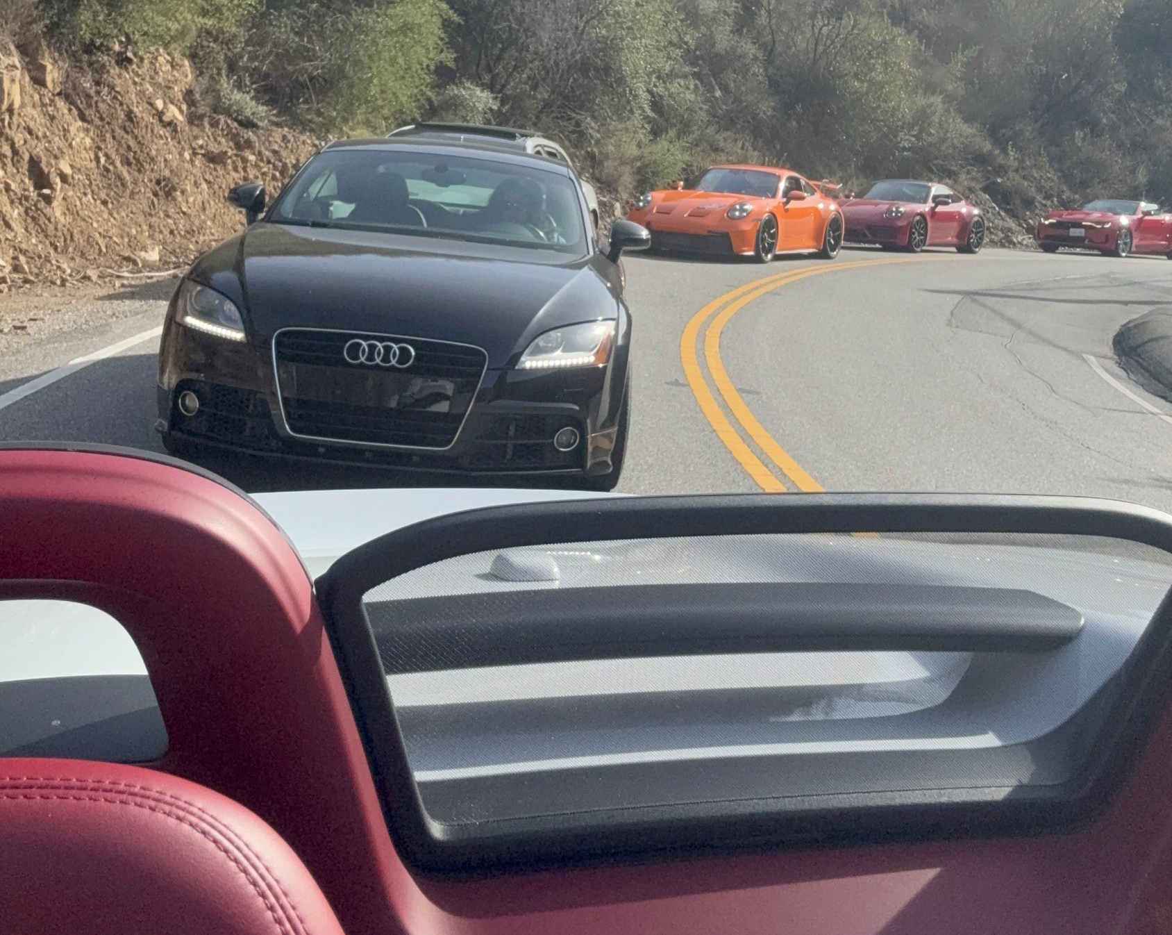 Cars driving in Rally Way event in California