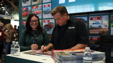 Chip Foose at Hemmings booth SEMA