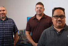 From left to right, DSP Solutions’ Juan Rodriguez, Tony D’Amore and Jason Digos