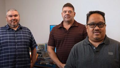 From left to right, DSP Solutions’ Juan Rodriguez, Tony D’Amore and Jason Digos