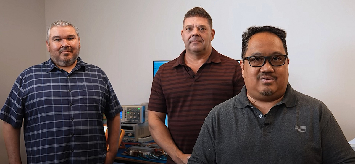 From left to right, DSP Solutions’ Juan Rodriguez, Tony D’Amore and Jason Digos