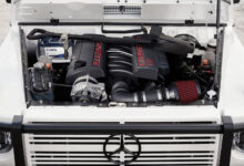 Engine in custom EMC build of LS3 V-8 G-Wagen Wolf