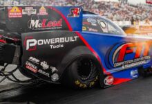 FTI Funny Car at staging light