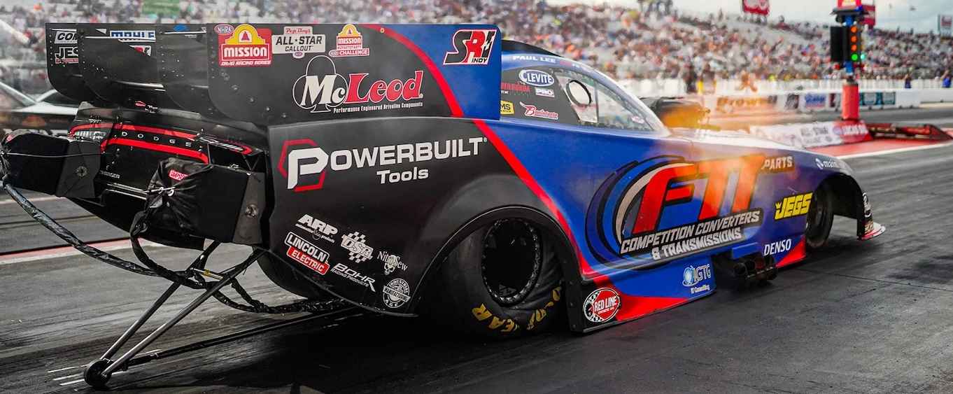 FTI Funny Car at staging light