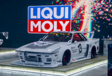 Liberty Walk car on display at Auto Salon Tokyo with LIQUI MOLY sign