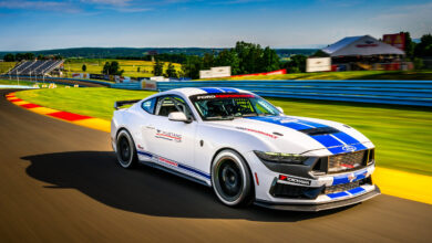 Ford Performance-engineered Mustang Dark Horse R on race track