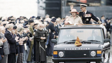 Queen Elizabeth II in Range Rover