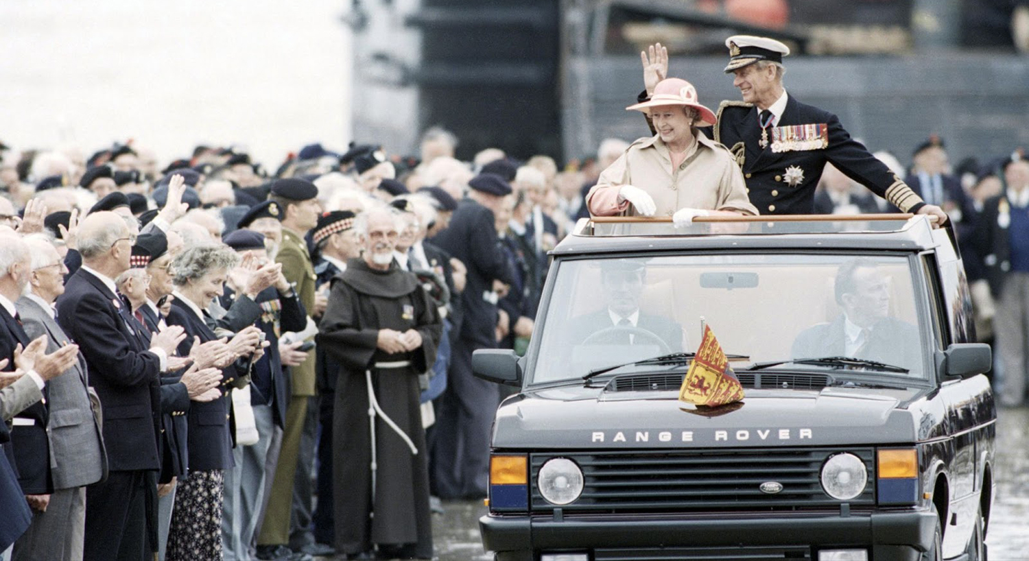 Queen Elizabeth II in Range Rover