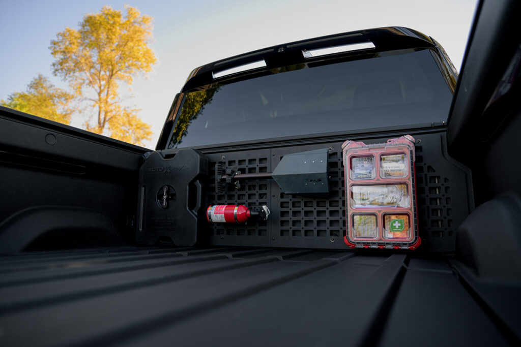 Rago EV Bed Cab Molle Panels on Rivian R1T