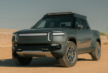 Rago Fabrication Rago EV products on Rivian R1T in desert