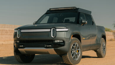 Rago Fabrication Rago EV products on Rivian R1T in desert