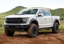 White Ford F-150 Raptor R with PRO-LIFT-KIT