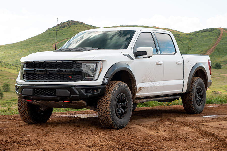 White Ford F-150 Raptor R with PRO-LIFT-KIT