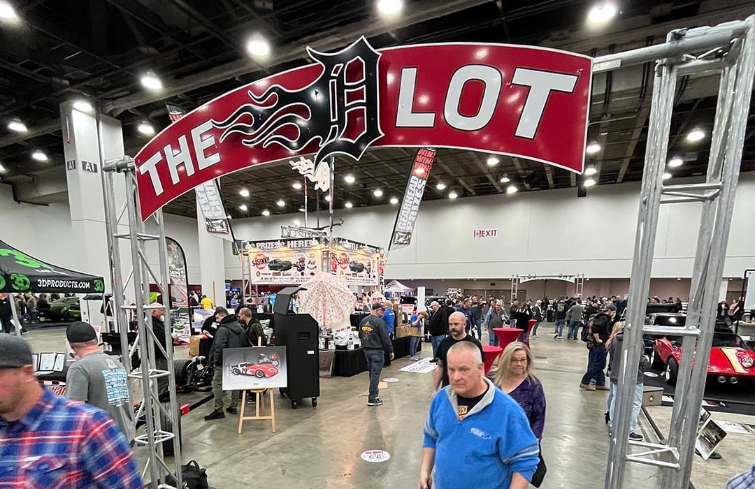 The D Lot archway at auto show