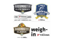 Three Bassmaster event logos, plus Yokohama Tire