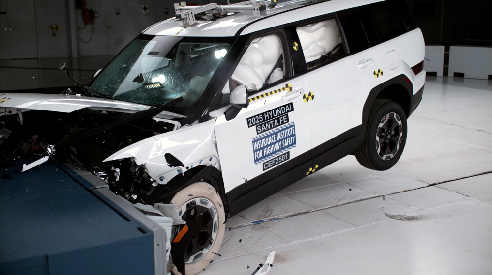 2025 Hyundai Santa Fe during crash test