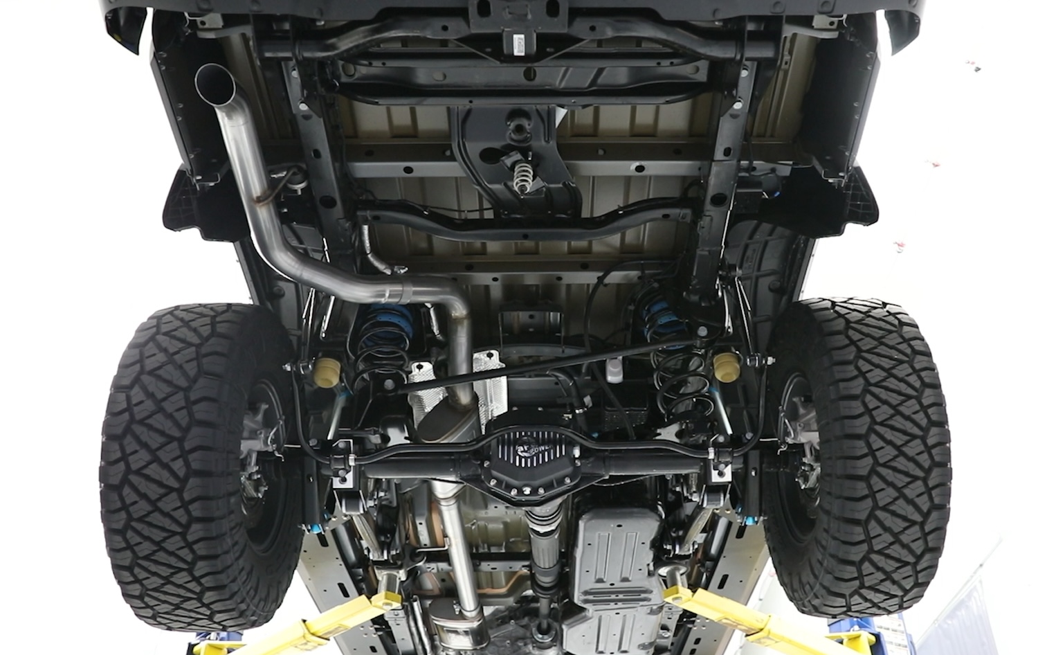 afe power performance exhaust install underbody