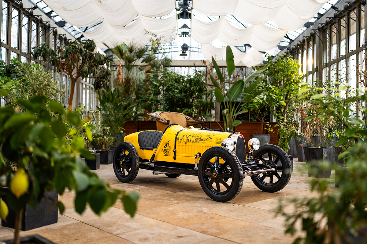 Bugatti Baby II in greenhouse