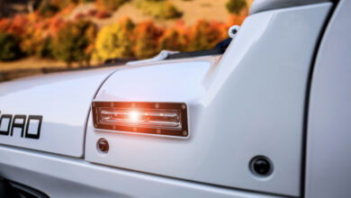 Close-up blinker Ford truck