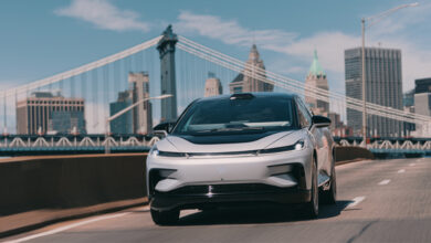 Faraday Future FF 91 2.0 driving in NY