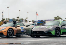 Maserati autonomous cars parked side by side