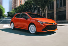 2026 Corolla Hatchback FX driving on city streets