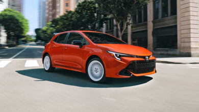 2026 Corolla Hatchback FX driving on city streets